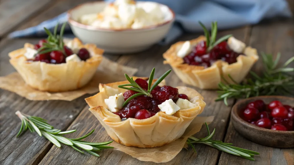 The Best Cranberry Recipes for Thanksgiving Cups | Phyllo & Goat Cheese