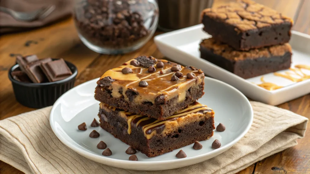 Three types of brownies with sweetened condensed milk