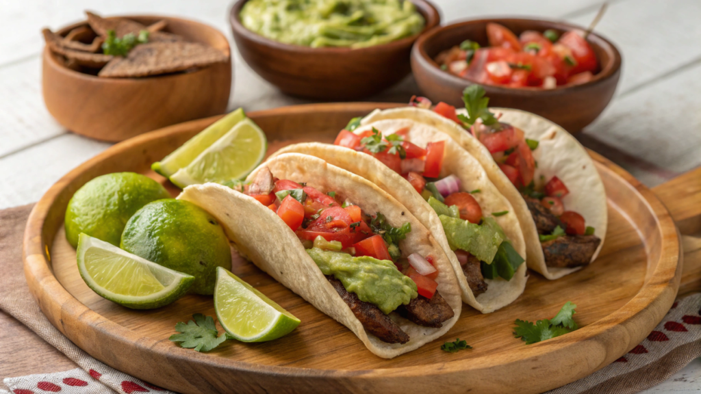 discada tacos served with fresh tortillas pico de