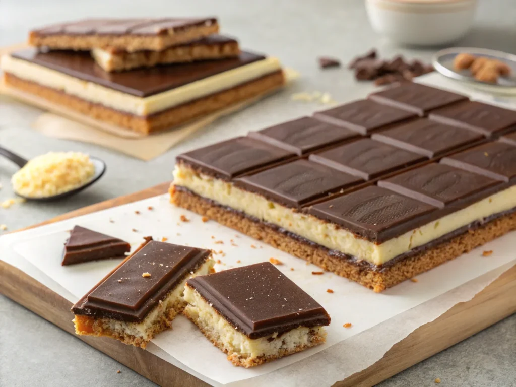 step by step preparation of a knafeh chocolate bar