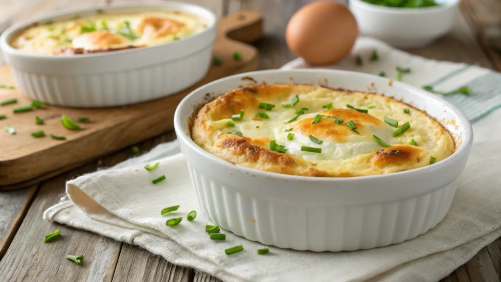 Baked cottage cheese eggs fresh out of the oven